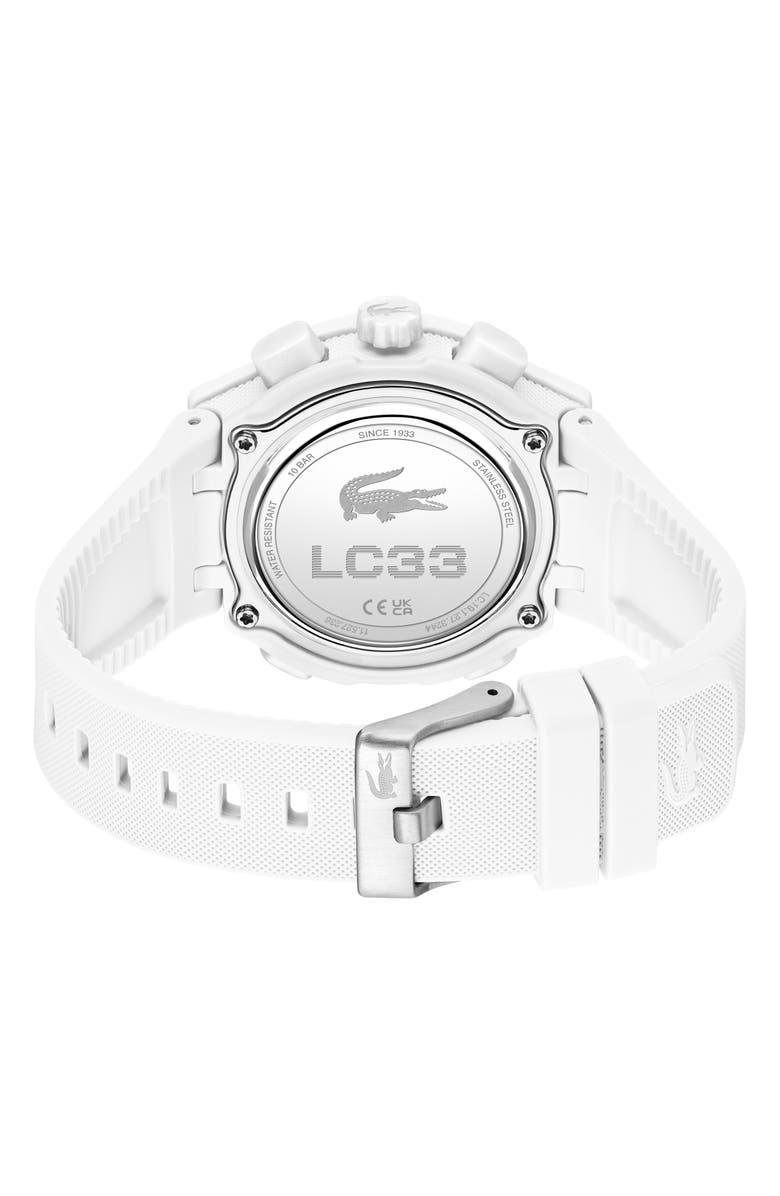 Lacoste LC33 Silicone Strap Watch, 40mm, Alternate, color, Carnation Gold