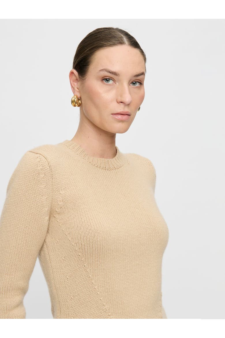 Jeanne Long sleeve crewneck sweater, Alternate, color, Brown