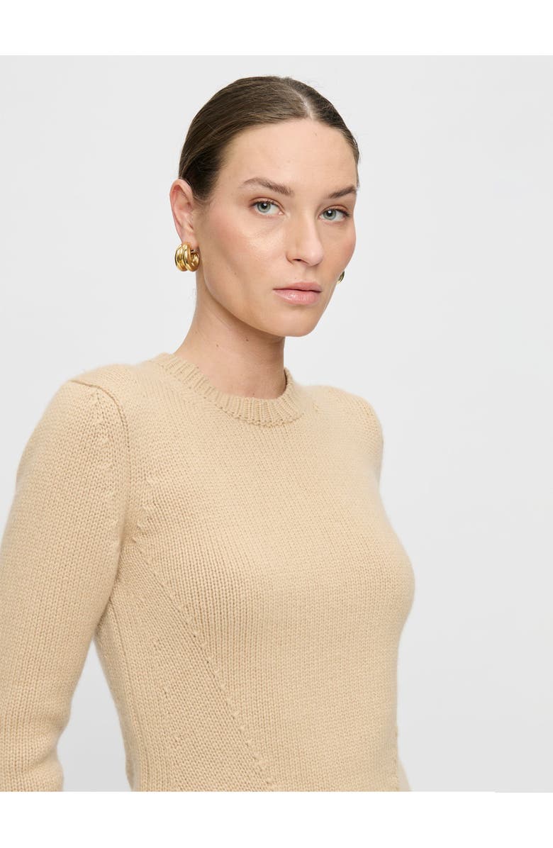 Callas Milano Jeanne Long sleeve crewneck sweater, Alternate, color, Brown