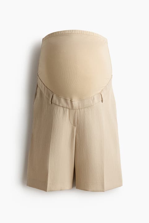 Mama Linen-blend Bermuda Shorts