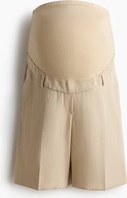 H&M Mama Linen-blend Bermuda Shorts
