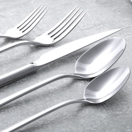Italic Emilia Mirror Flatware Set In Metallic Silver