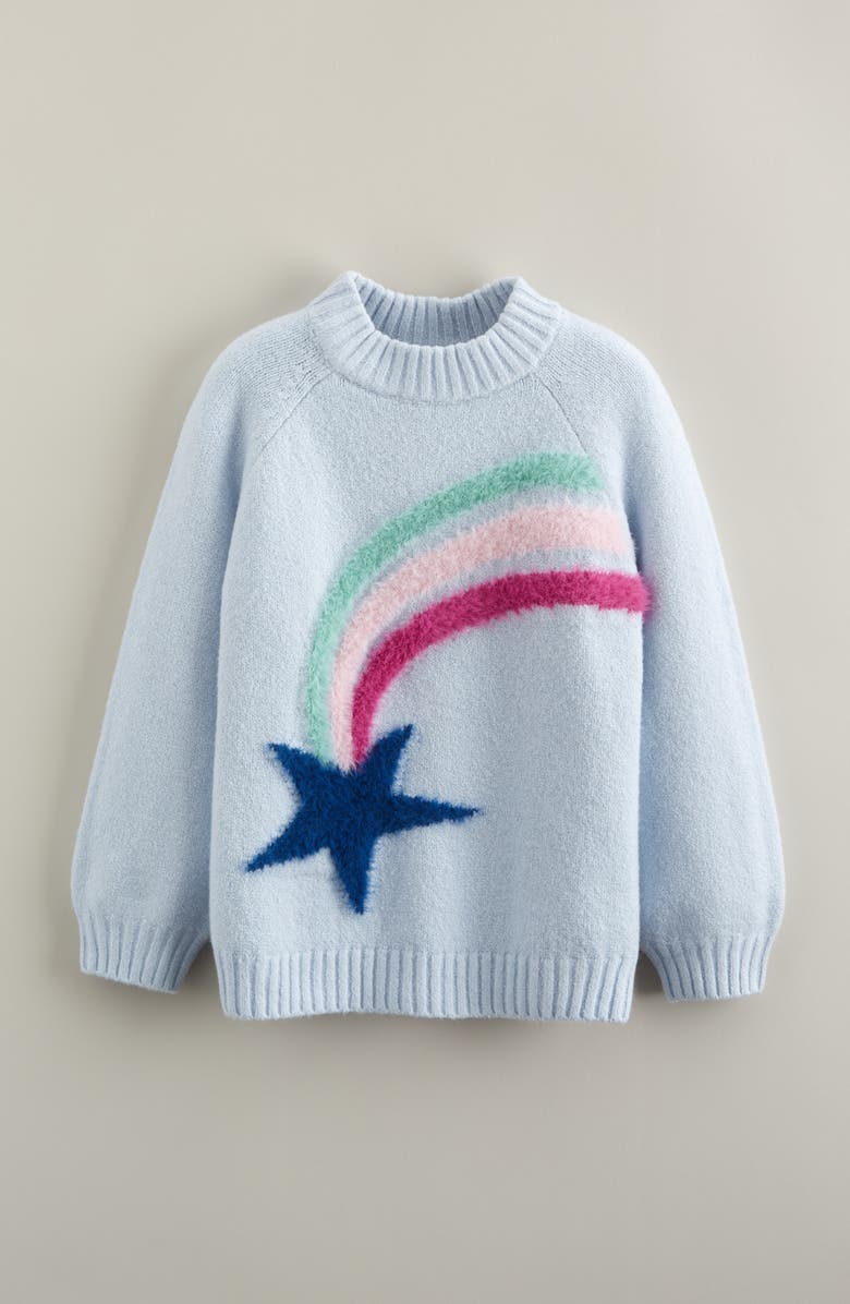 Tucker + Tate Kids' Fuzzy Icon Tunic Sweater, Main, color, Blue Xenon Fuzzy Star