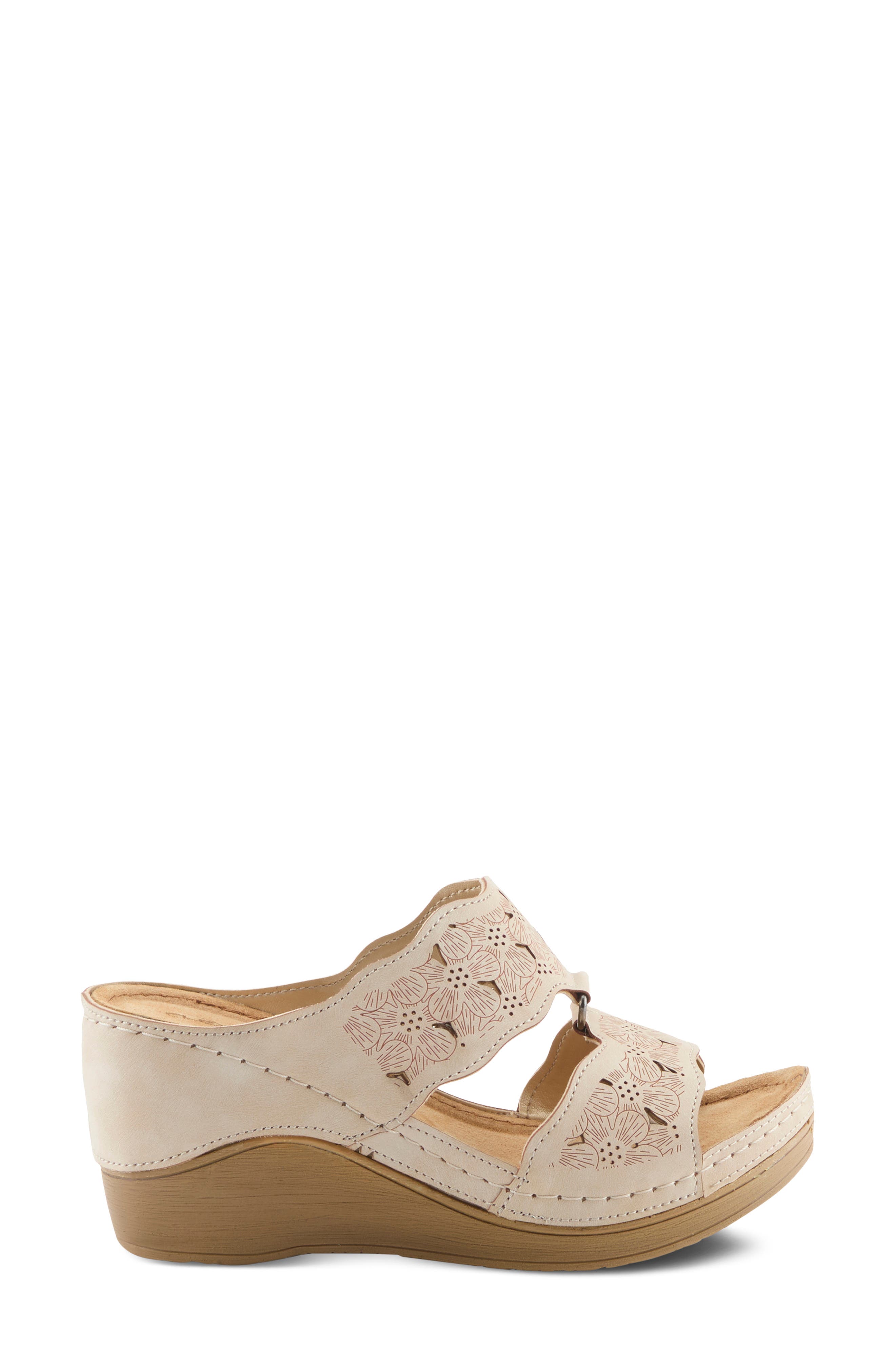 Dreiser Platform Wedge Slide Sandal, Alternate, color, BEIGE
