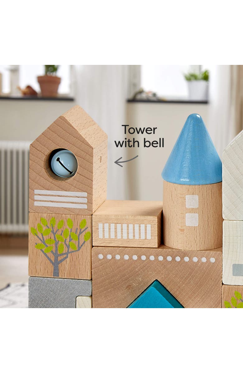 HABA Wooden Building Blocks Bad Rodach 18-Piece Set, Beech Wood Stacking Blocks for Ages 18 months and up. Made in Germany., Alternate, color, Multi