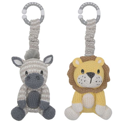2pk Stroller Toy - Lion & Zebra