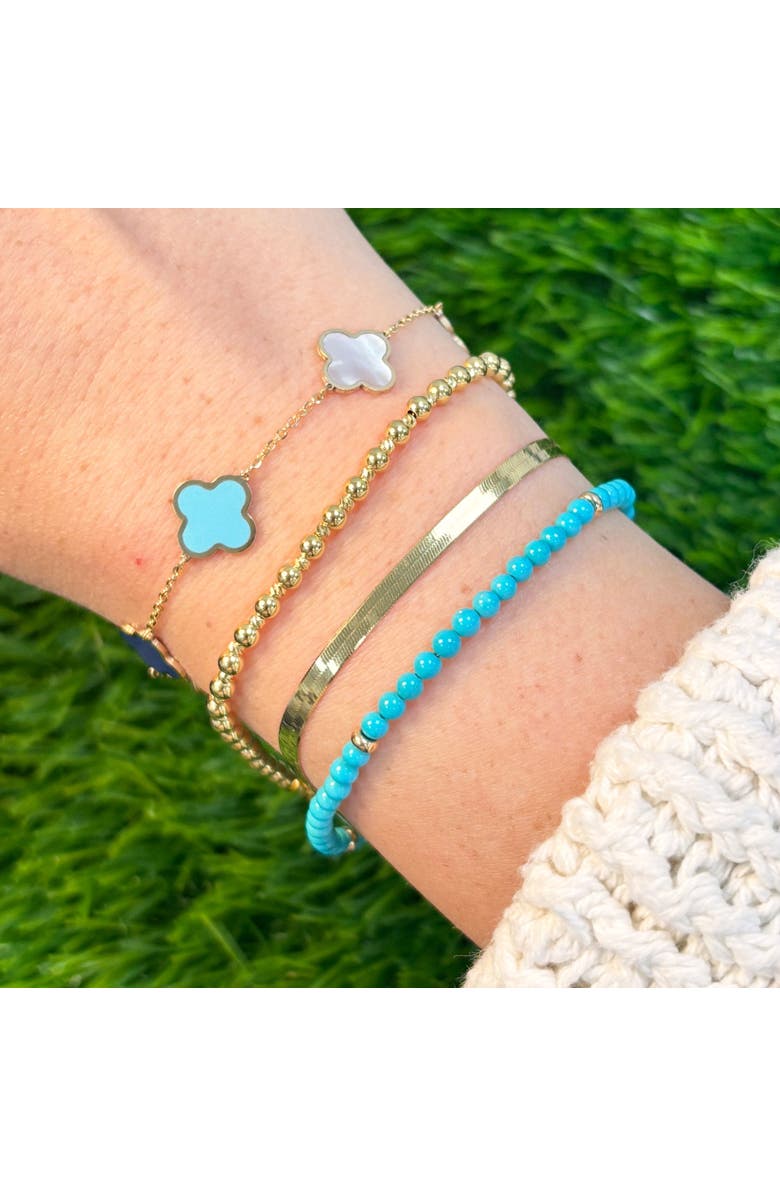 The Lovery Fine Jewelry Turquoise Round Bead Bracelet, Alternate, color, Turquoise