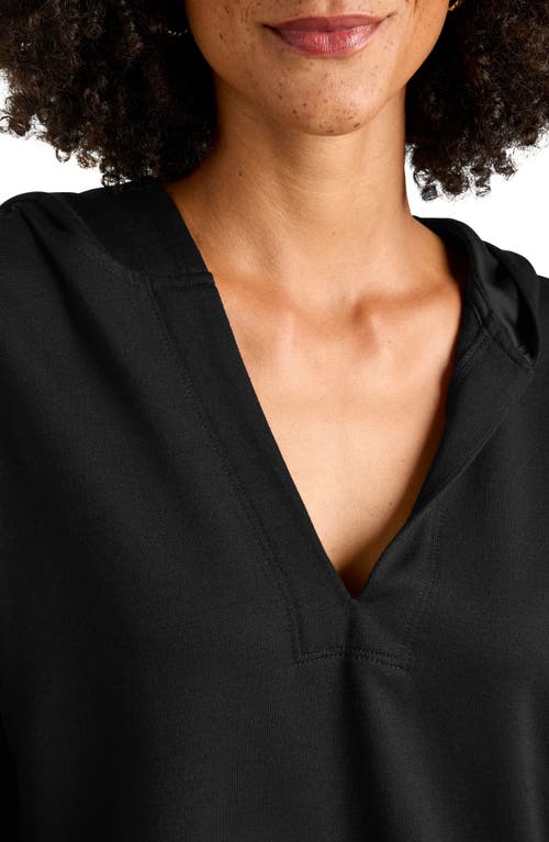 Splendid Soft Fleece Plush Hoodie In Black In Black