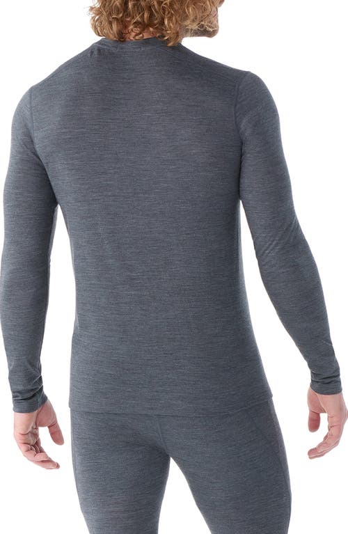 Smartwool Classic All Season Merino Base Layer Long Sleeve Crewneck Top In Iron Heather