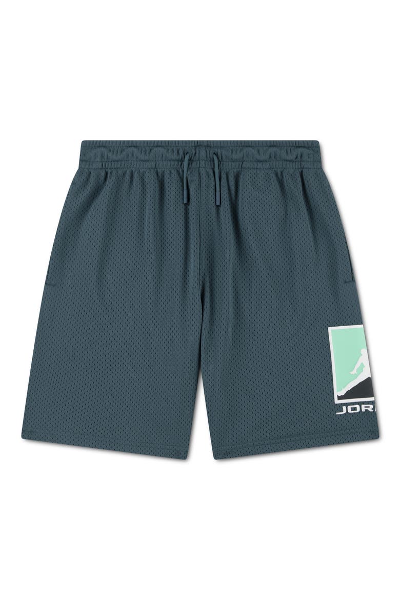 Kids' Jumpman Mesh Shorts, Main, color, ASH GREEN