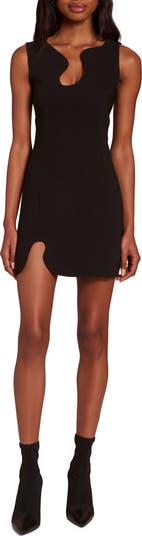 black dress brown ankle boots AMANDA UPRICHARD Strapless Puzzle Mini Dress (XL) – elleandava main image 0