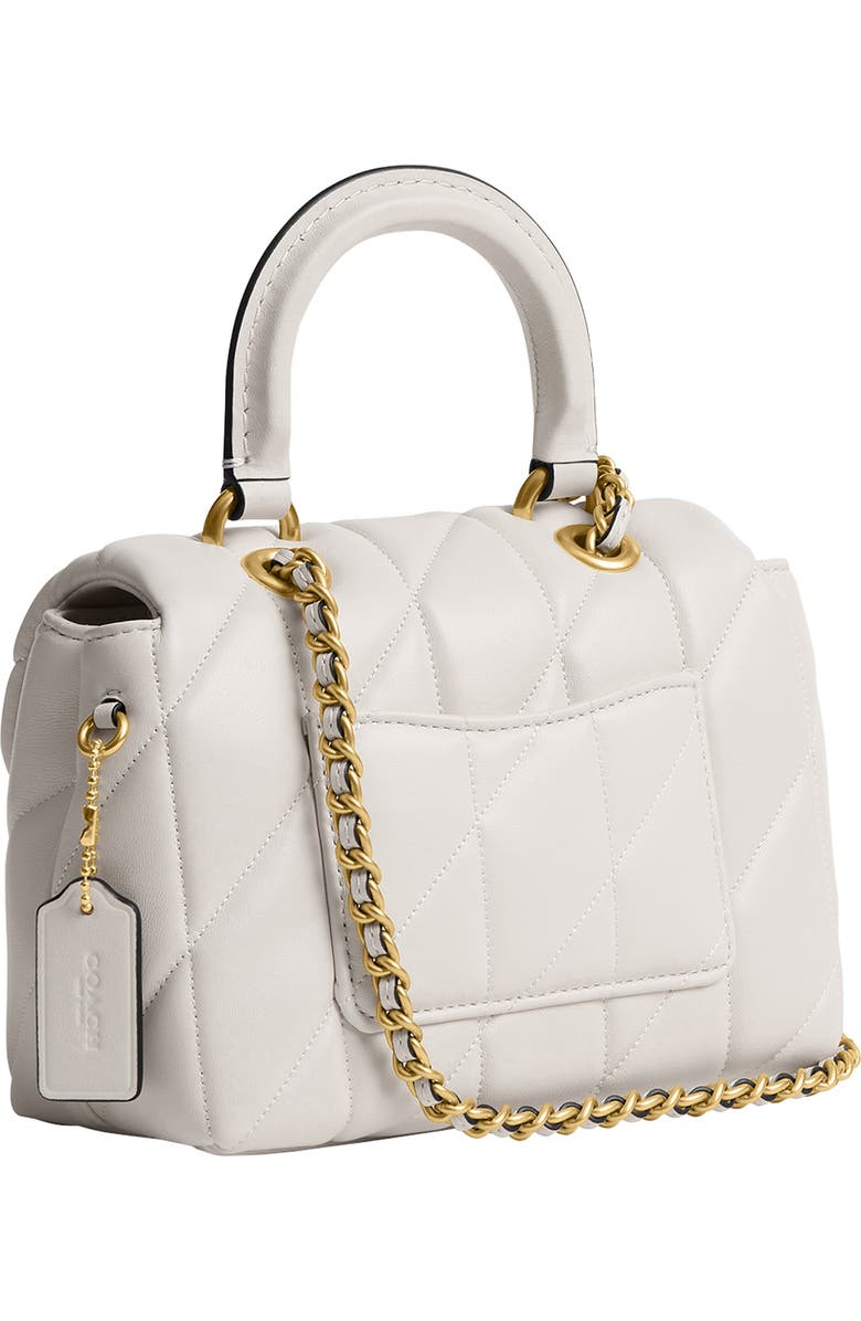 COACH Tabby Quilted Leather Convertible Top Handle Bag, Alternate, color, Chalk