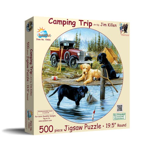Camping Trip 500 piece Jigsaw Puzzle for Adults Round