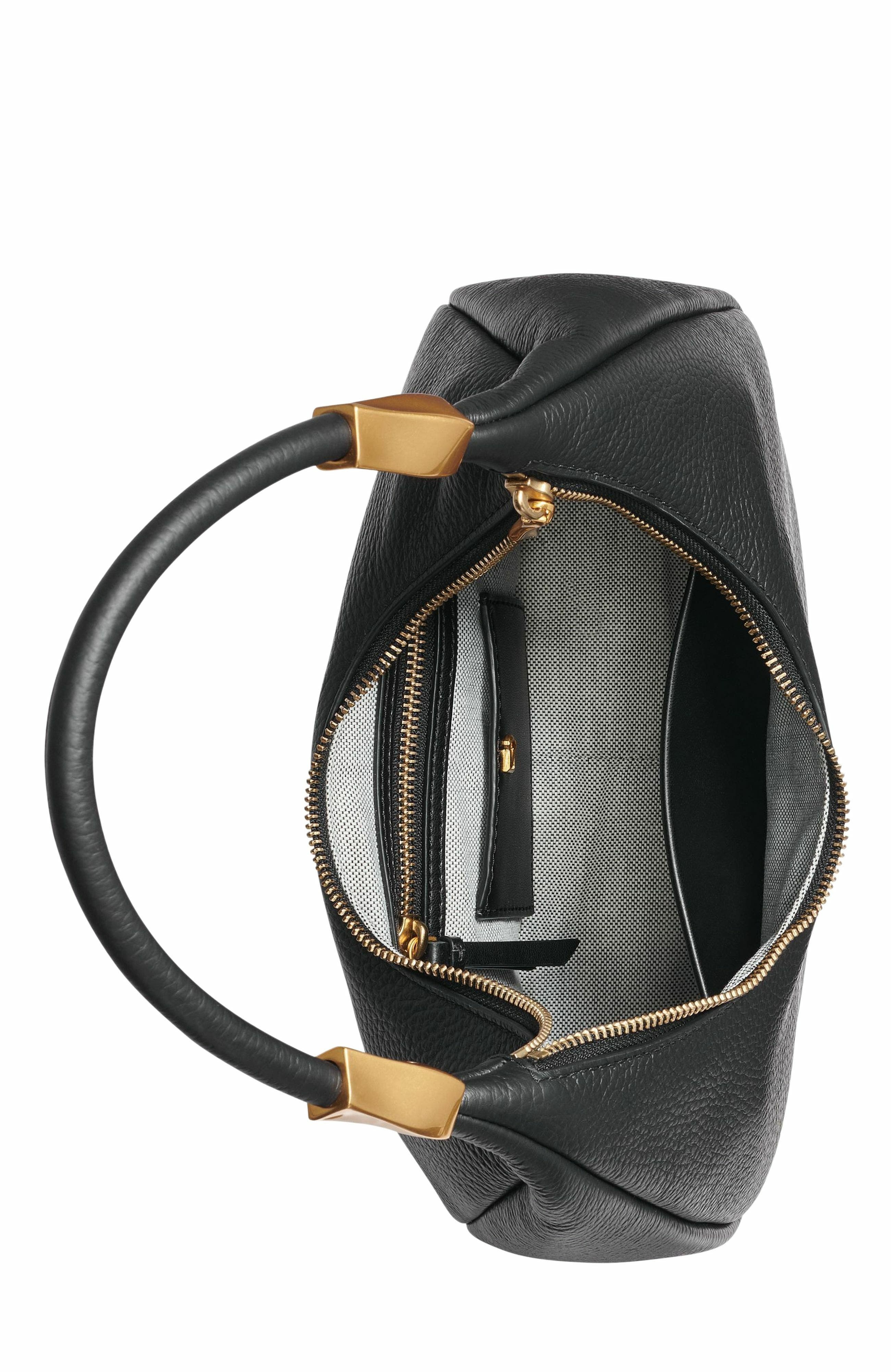 Donna Karan New York Quogue Shoulder Bag, Alternate, color, Black/Gold