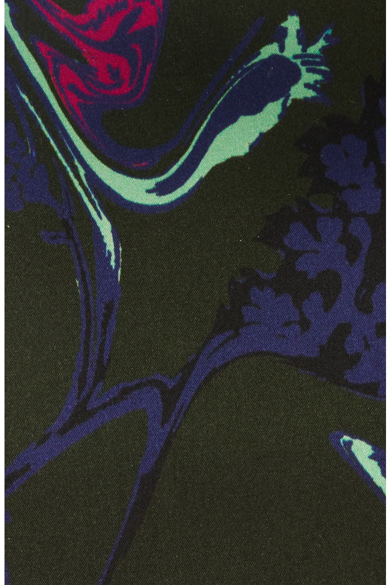 Floral Silk Pocket Square, Alternate, color, HUNTER GREEN
