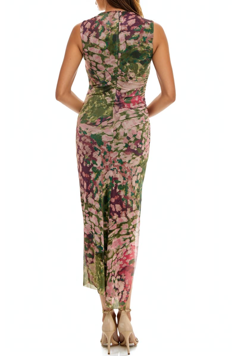 Socialite Floral Shirred Mesh Dress, Alternate, color,