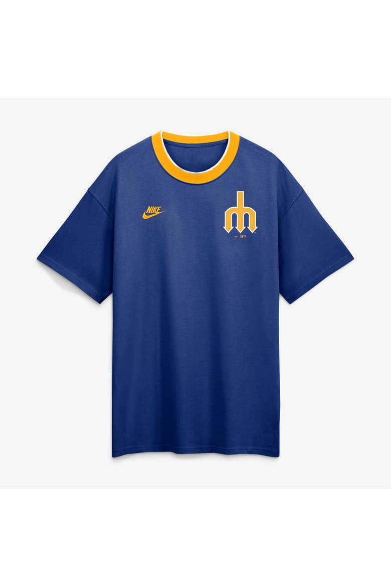 Men's Nike Royal Seattle Mariners Cooperstown Collection Ringer T-Shirt, Alternate, color, Royal