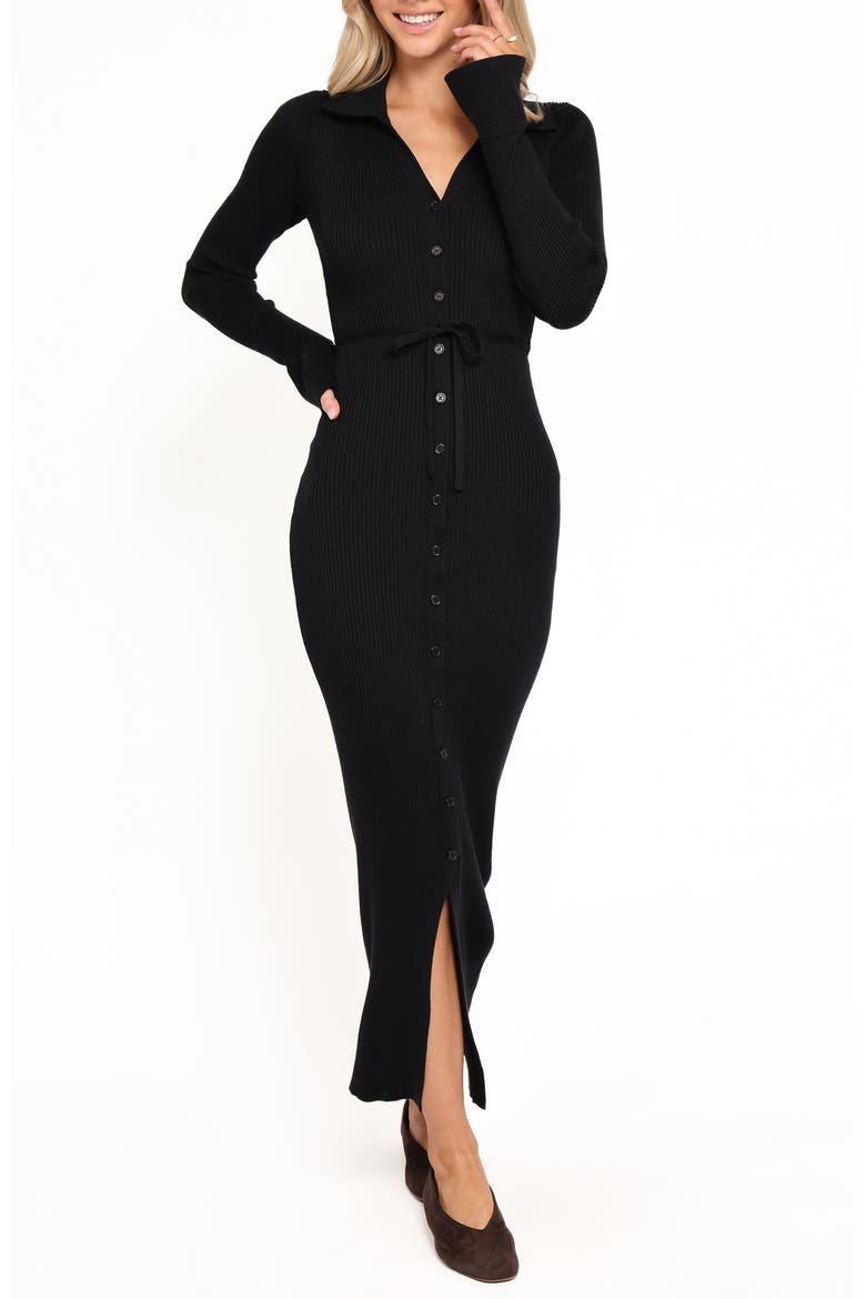 Kadi Maxi Sweater Dress, Main, color, BLACK