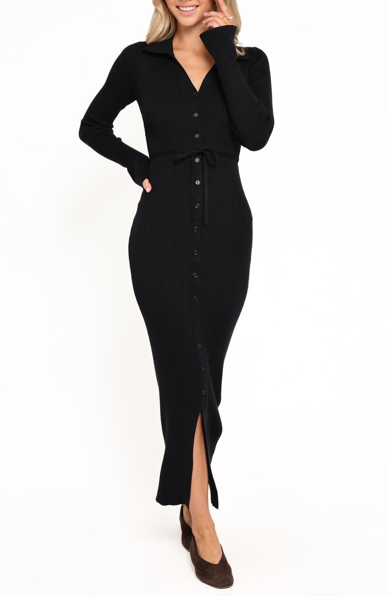 Petal 
Pup Kadi Maxi Sweater Dress, Main, color, Black