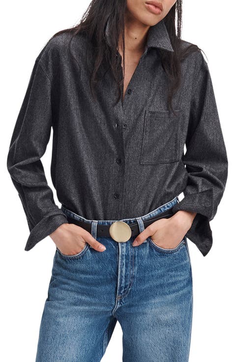 Connie Tailored Wool & Cashmere Shirt