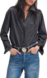 rag & bone Connie Tailored Wool & Cashmere Shirt