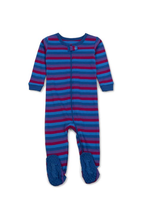 Footed Striped Cotton Matching Family Pajamas (Baby)