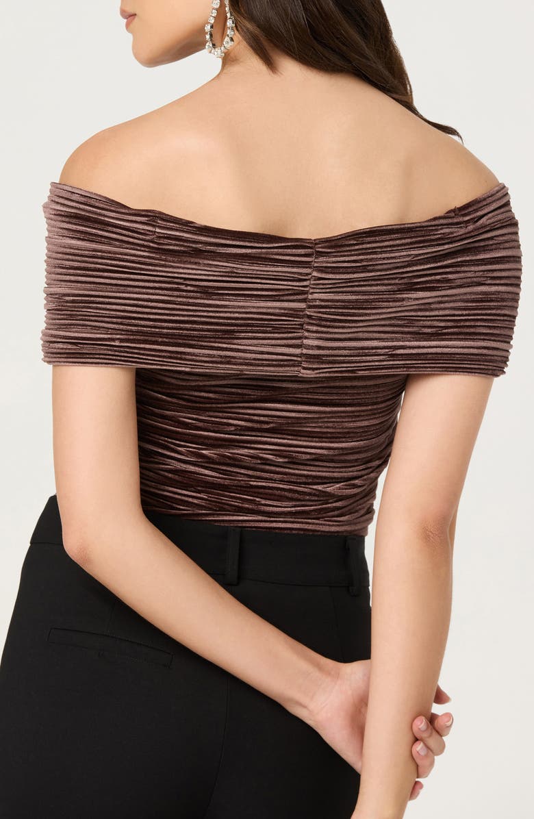 ASTR the Label Mallina Off the Shoulder Top, Alternate, color, Mushroom