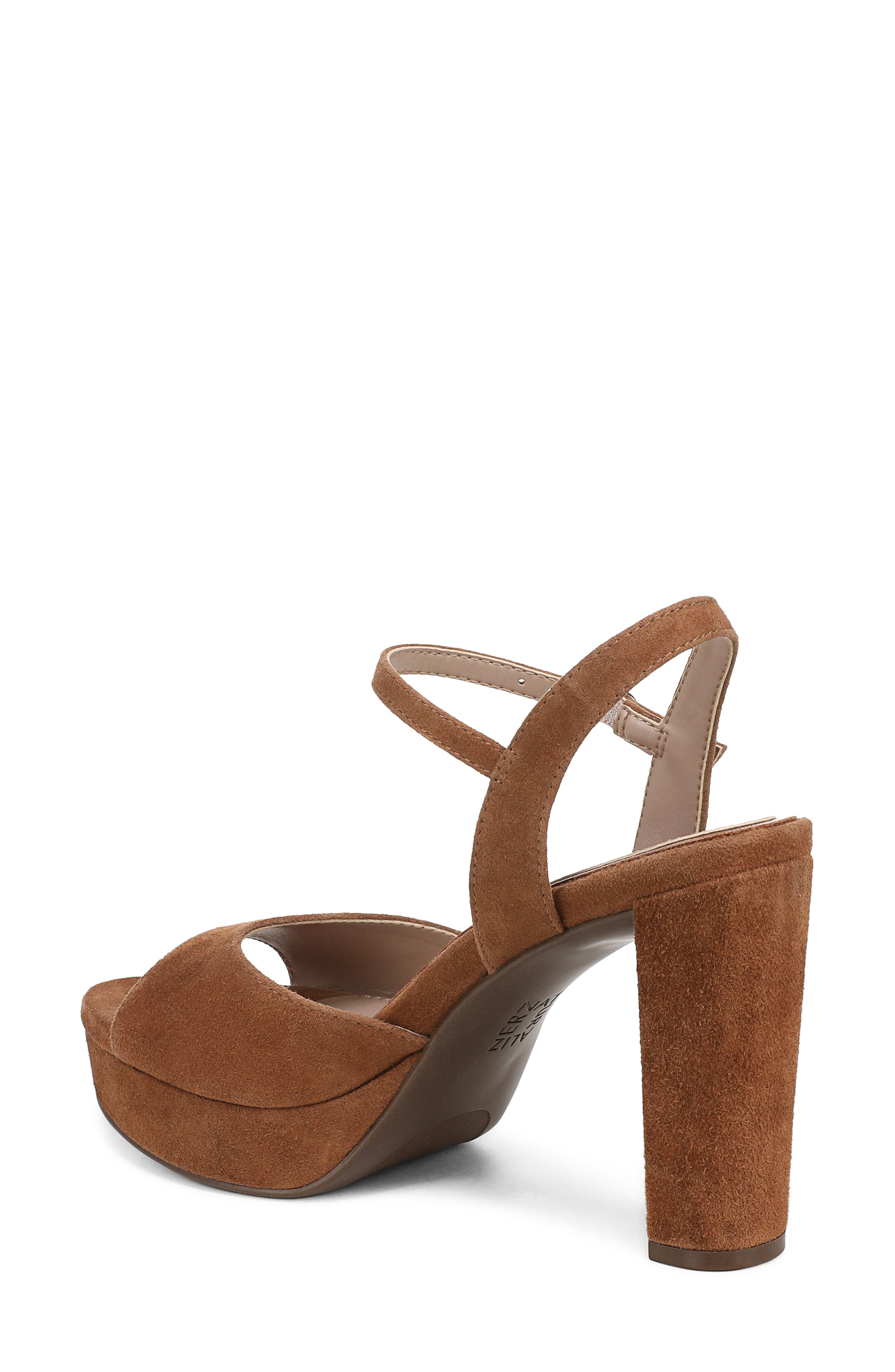 Marigold Ankle Strap Platform Sandal, Alternate, color, DARK CHESTNUT SUEDE