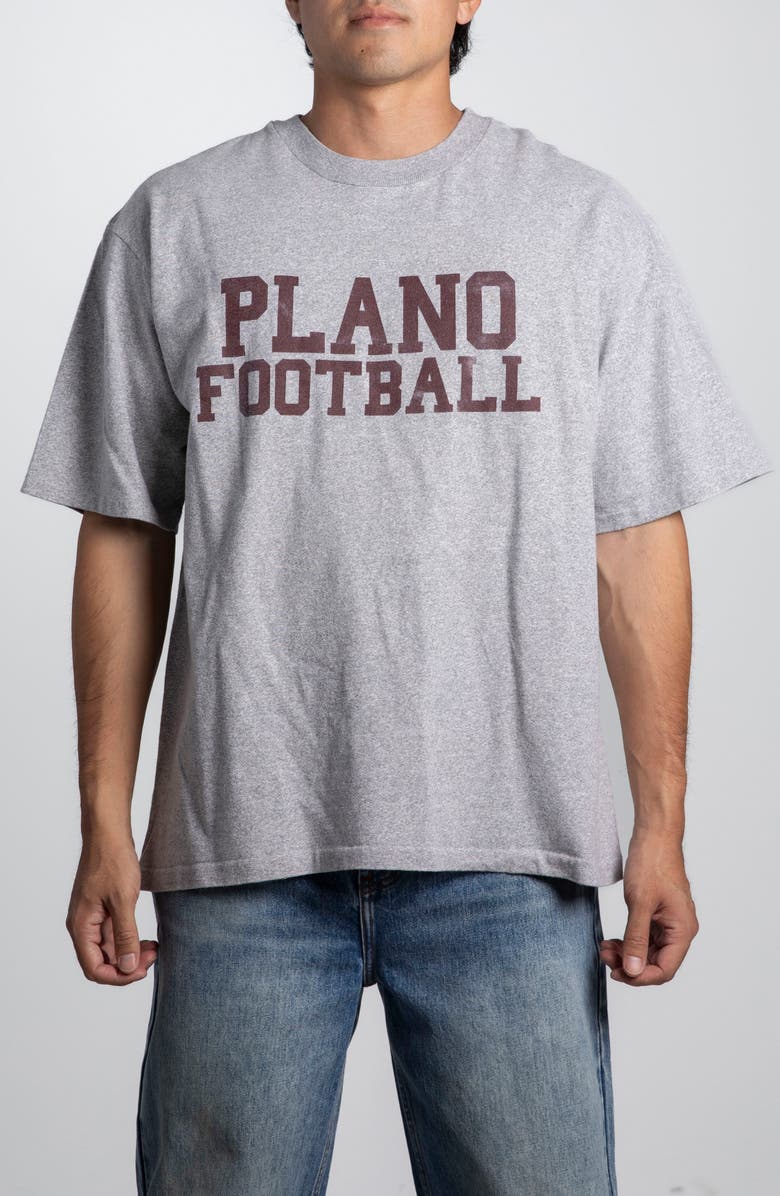 Elwood Vintage Plano Football Tee, Main, color, Grey