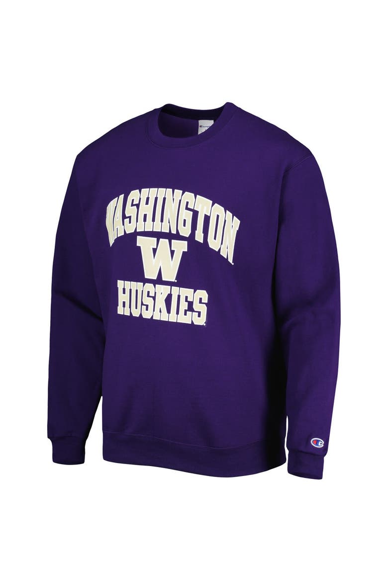 Men's Champion Purple Washington Huskies High Motor Pullover Sweatshirt, Alternate, color, Purple
