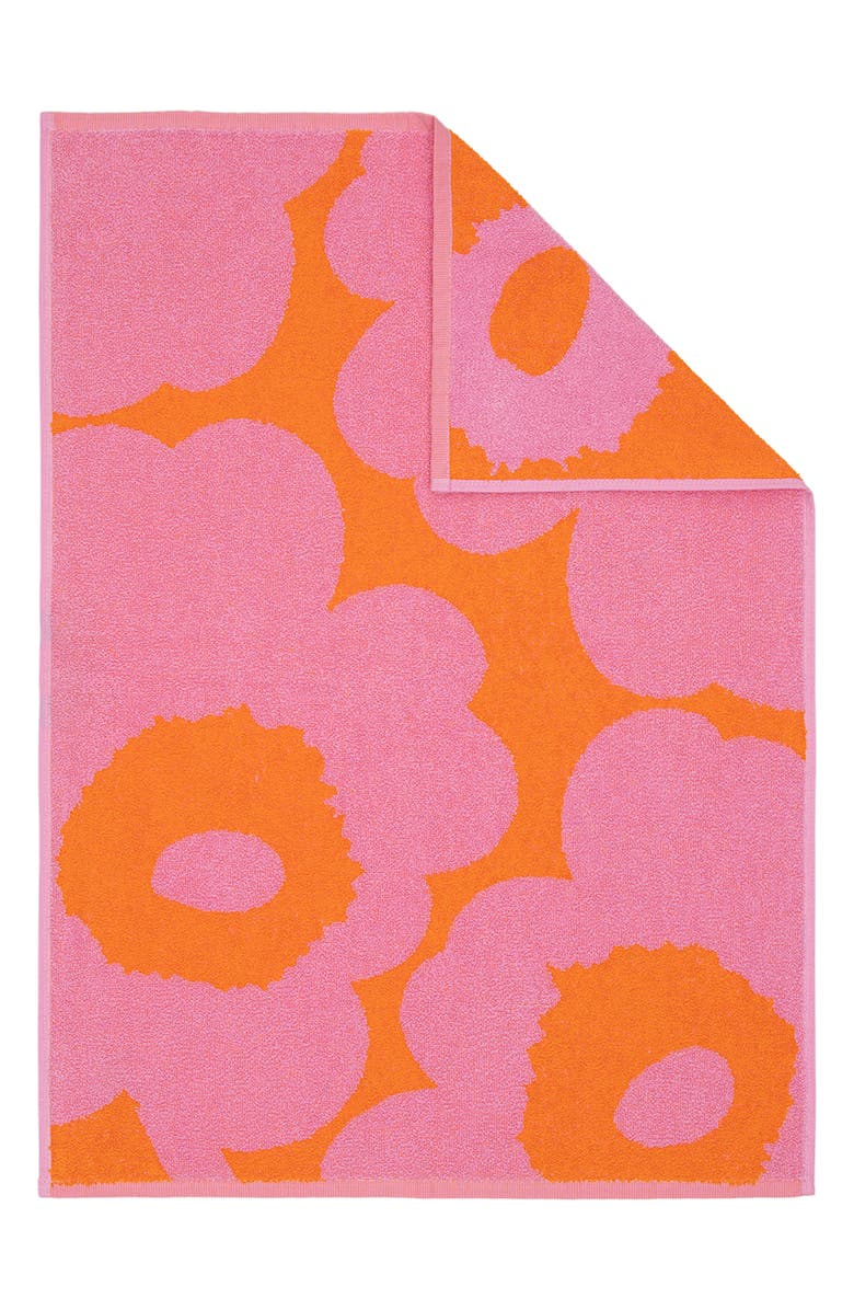 Marimekko Unikko Hand Towel, Main, color, Orange
