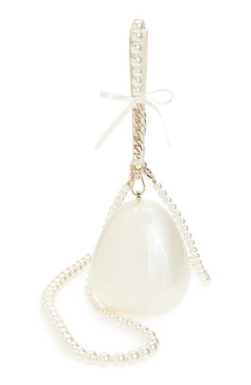 Simone Rocha Micro Egg Clutch With Imitation Pearl Strap