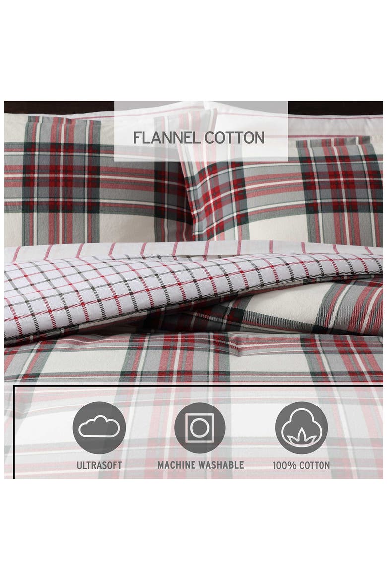Serendipity Plaid Flannel Comforter Set, Alternate, color, SERENDIPITY PLAID