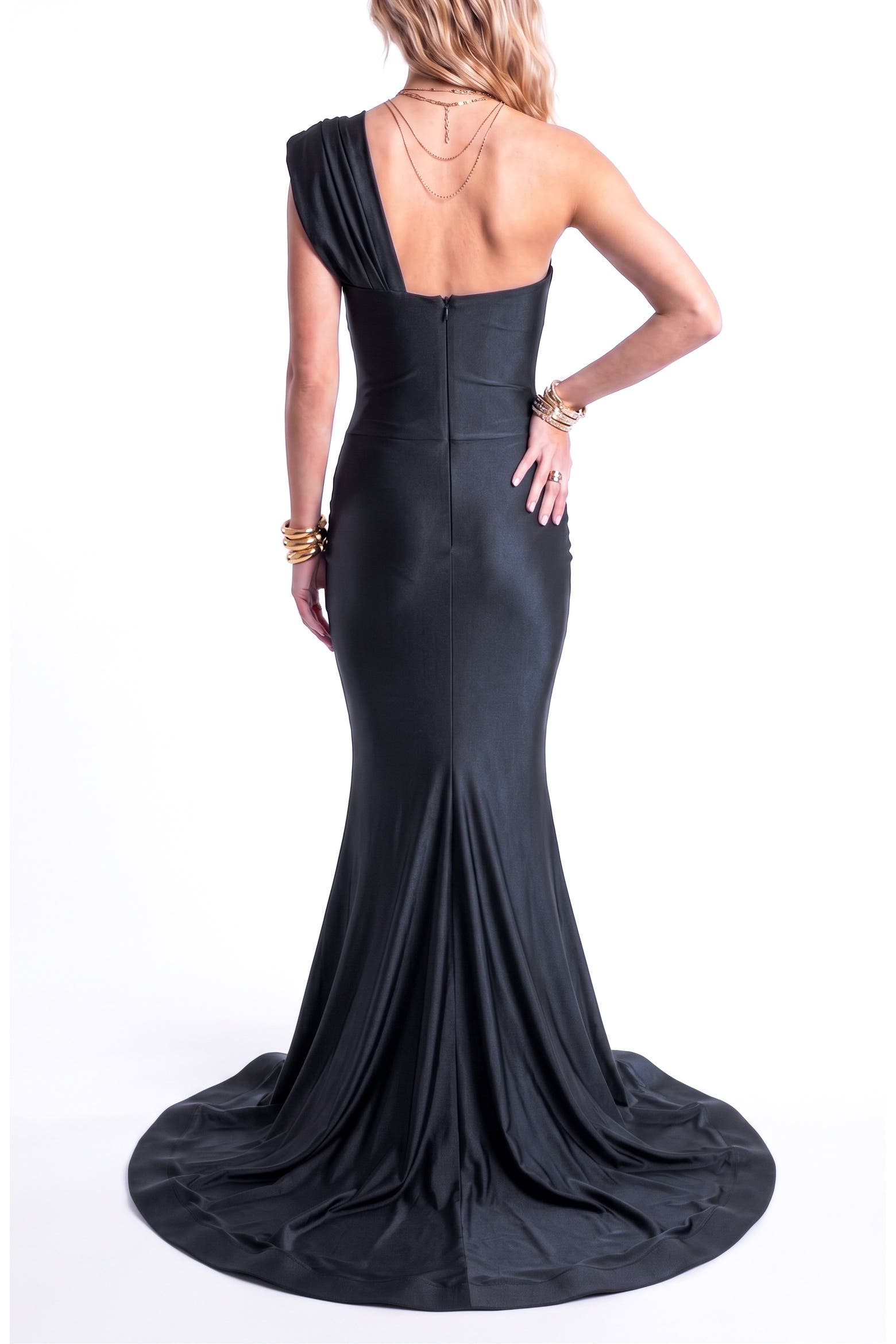 Mer Made Lids Jessica Angel One-Shoulder Soft Draped Mermaid Gown (Women) | Nordstrom