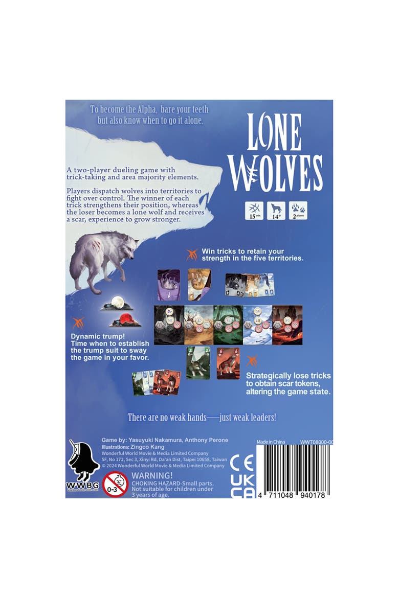Lone Wolves Board Game, Alternate, color, Multicolored