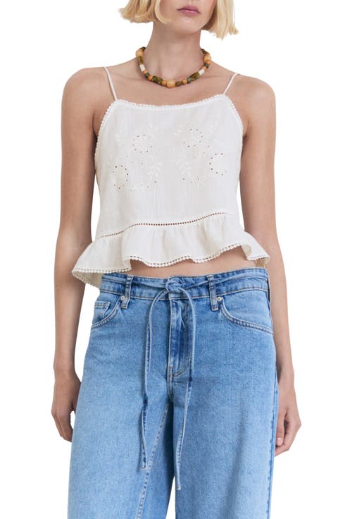 Embroidered Eyelet Camisole