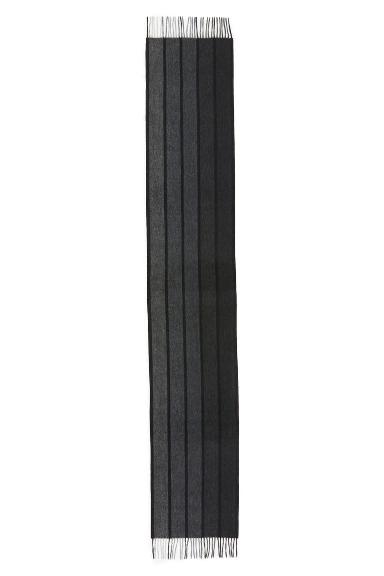 Stripe Cashmere Scarf, Alternate, color, BLACK VERTICAL STRIPE