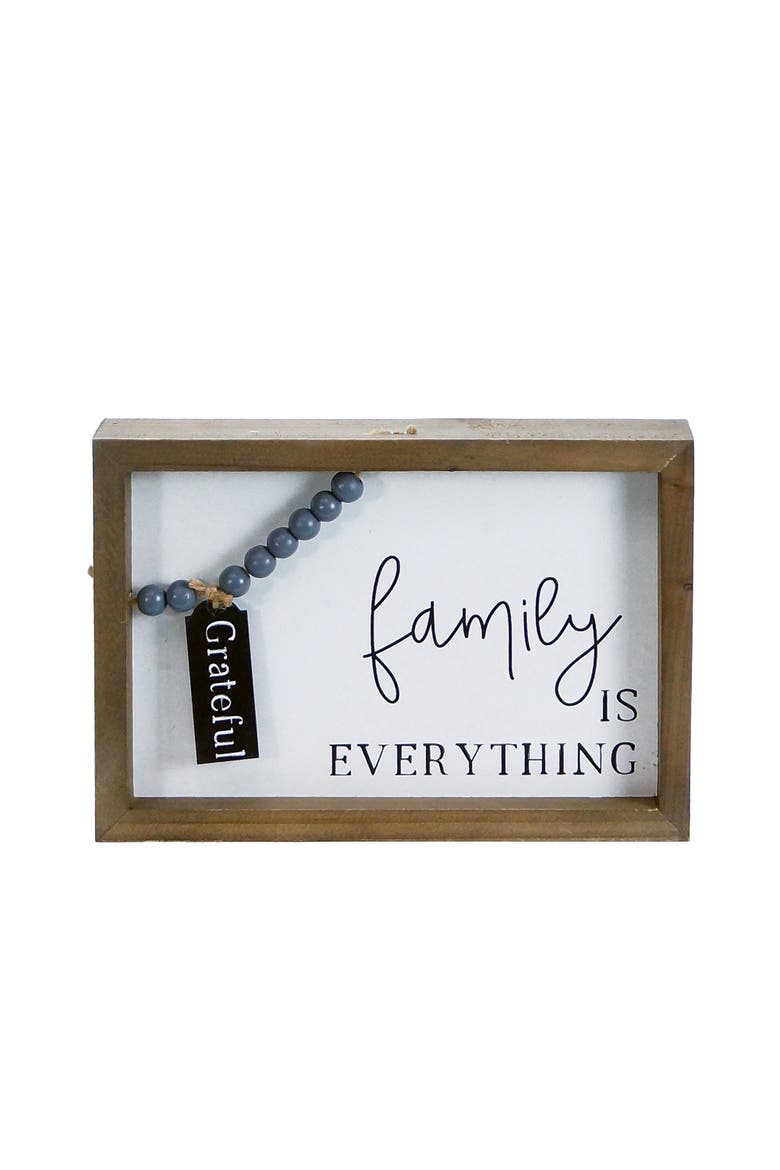 Family Is Everything Sign with Tag, Main, color, White