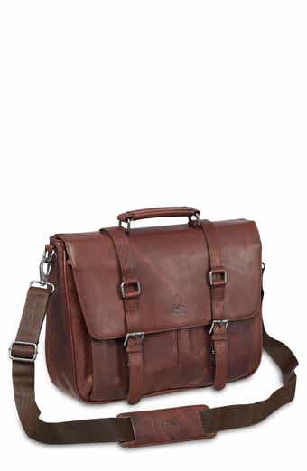 Mancini Flap Leather Briefcase