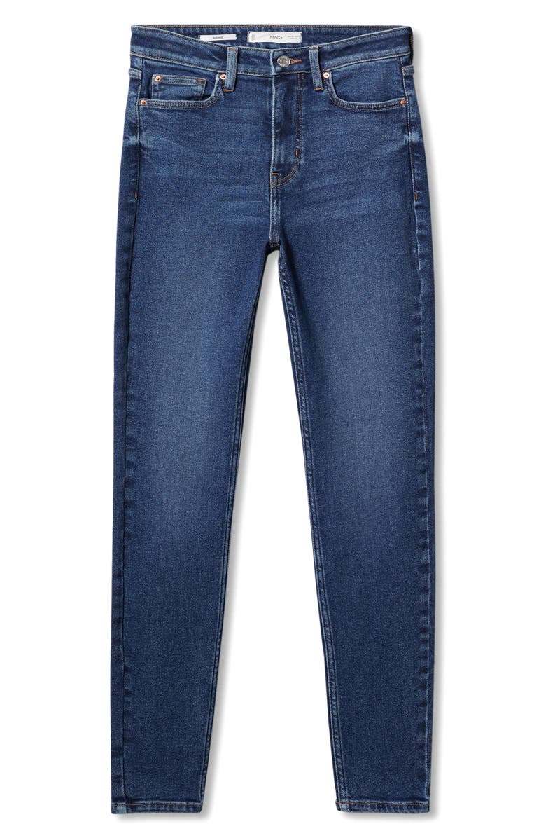 MANGO High Waist Ankle Skinny Jeans, Alternate, color, 