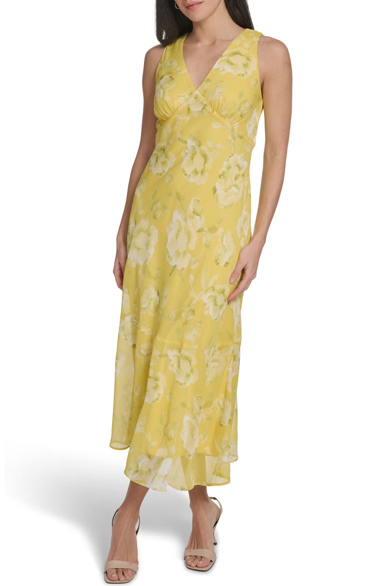 Floral Sleeveless Chiffon Maxi Dress, Main, color, QUINCE MULTI