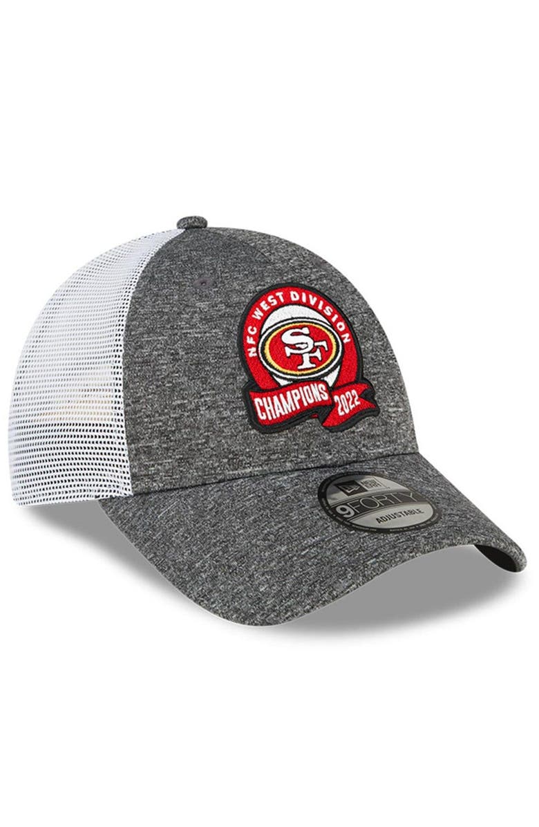 New Era Men's New Era Heather Gray San Francisco 49ers 2022 NFC West Division Champions Locker Room 9FORTY Adjustable Hat, Alternate, color, 