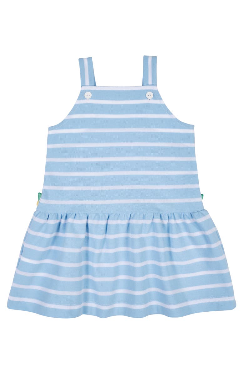 Florence Eiseman Stripe Knit Dress With Mulitcolor Flowers, Alternate, color, Light Blue/White