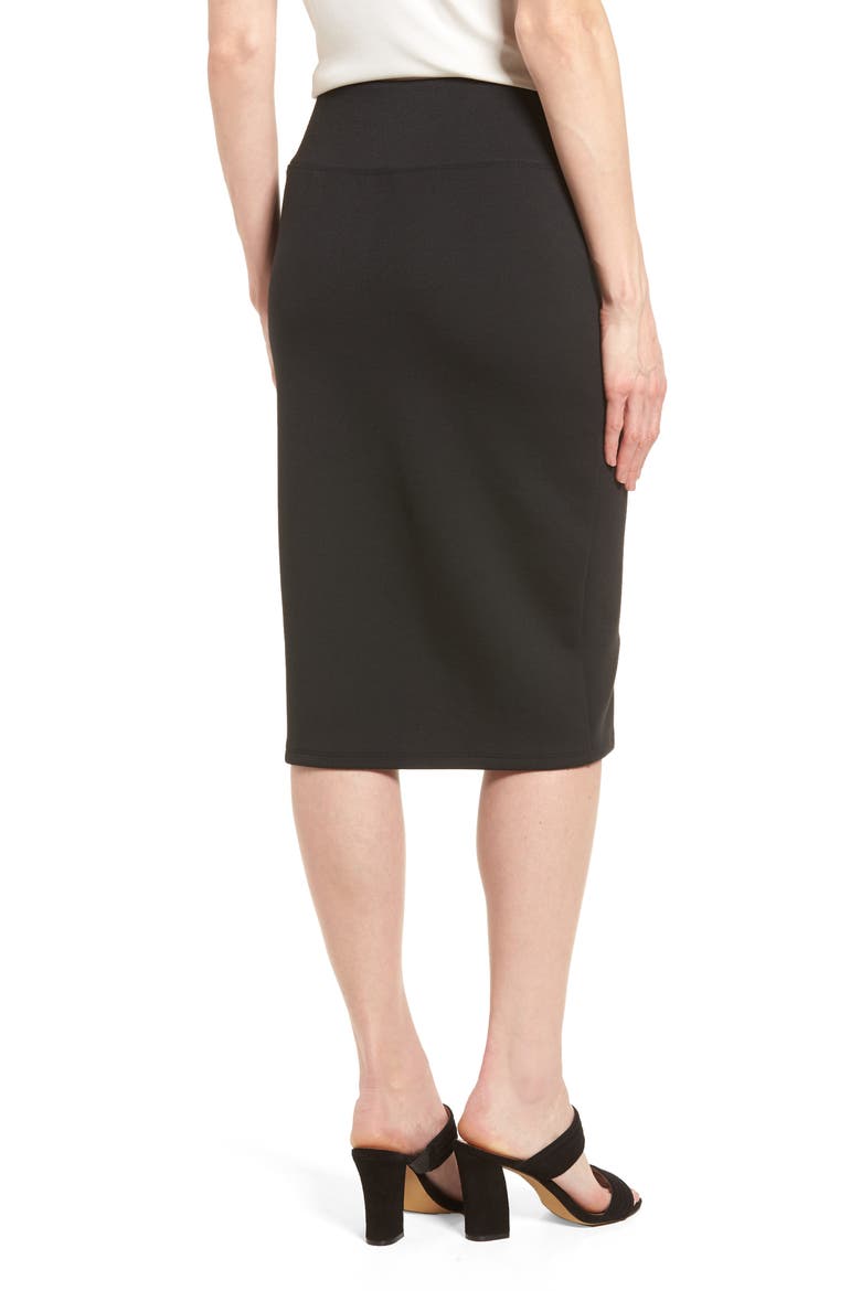 Neoprene Knit Pencil Skirt, Alternate, color, BLACK