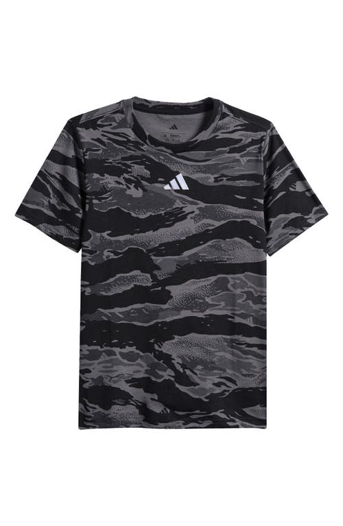 Adidas Originals Adidas Kids' Camo Print Cotton T-shirt In Black
