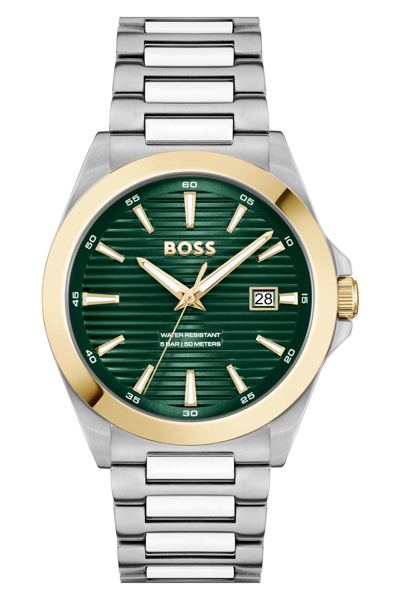 Strike Bracelet Watch, 41mm, Main, color, GREEN