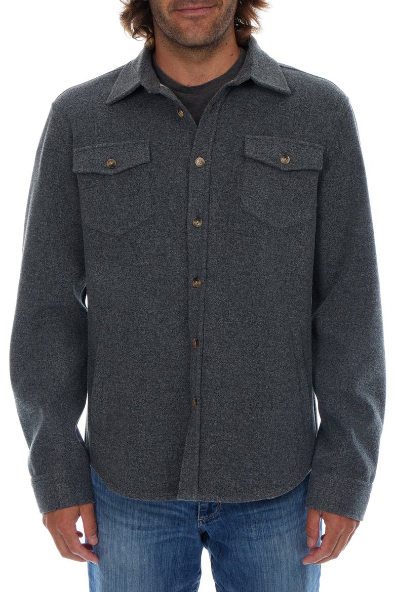 Herringbone Work Shirt, Main, color, CHARCOAL