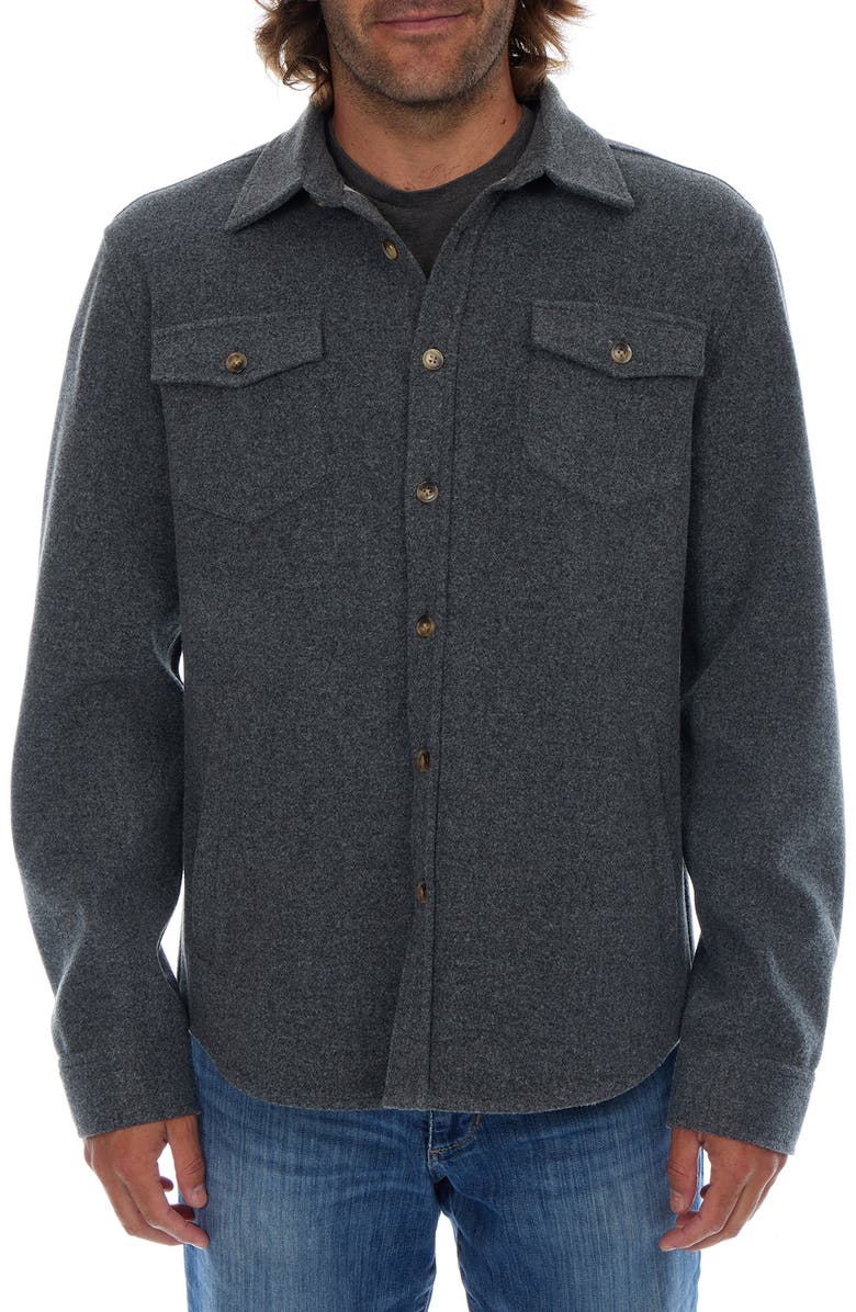 PX Herringbone Work Shirt, Main, color, Charcoal