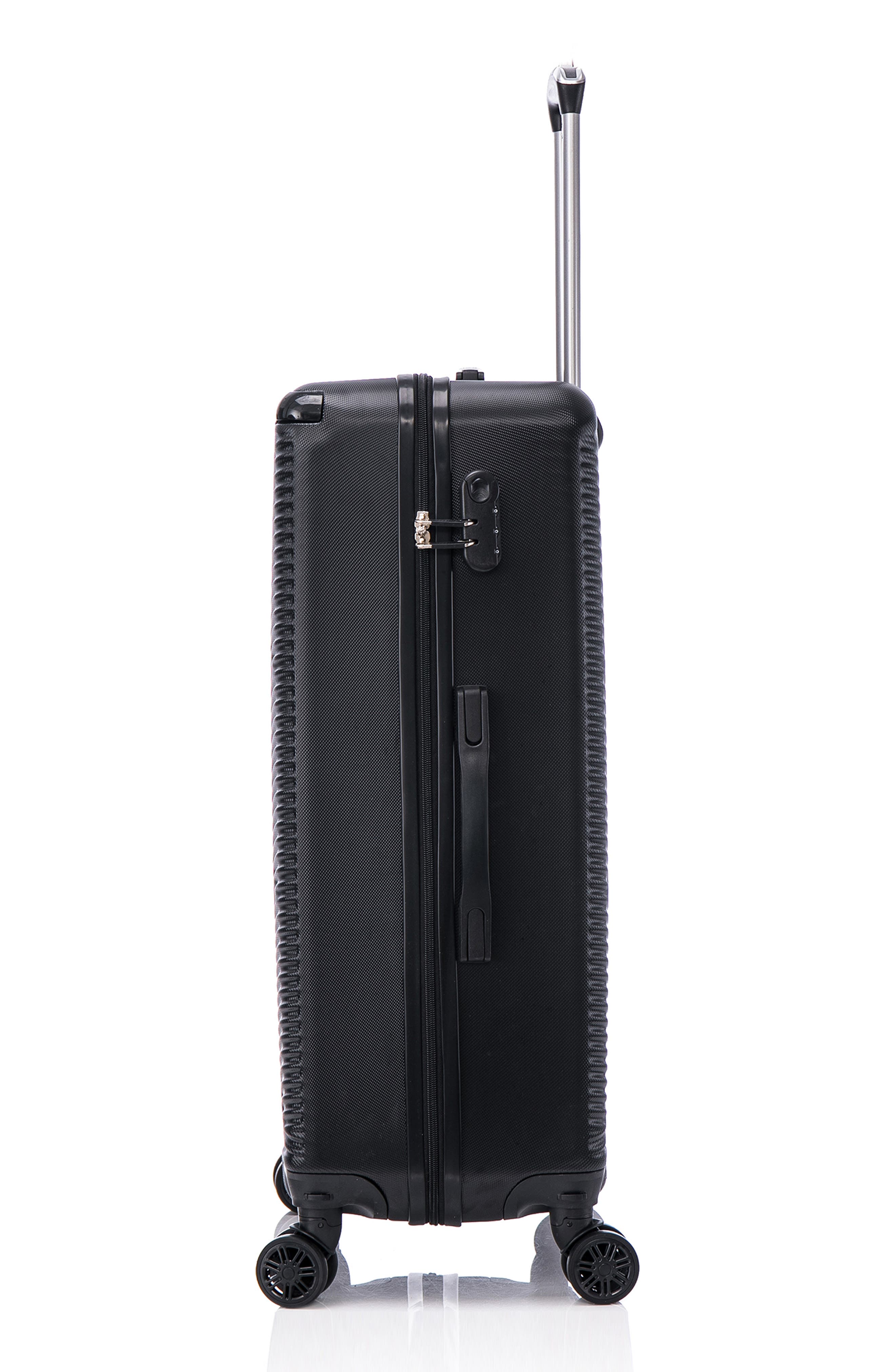 TUCCI Avenza Hardshell 3-Piece Spinner Luggage Set, Alternate, color, Black