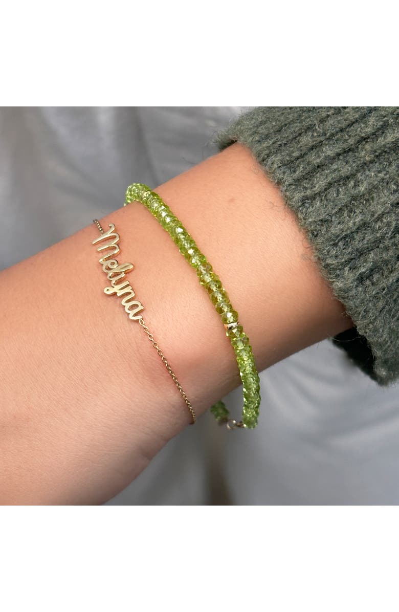 The Lovery Fine Jewelry Peridot Bead Bracelet, Alternate, color, Peridot